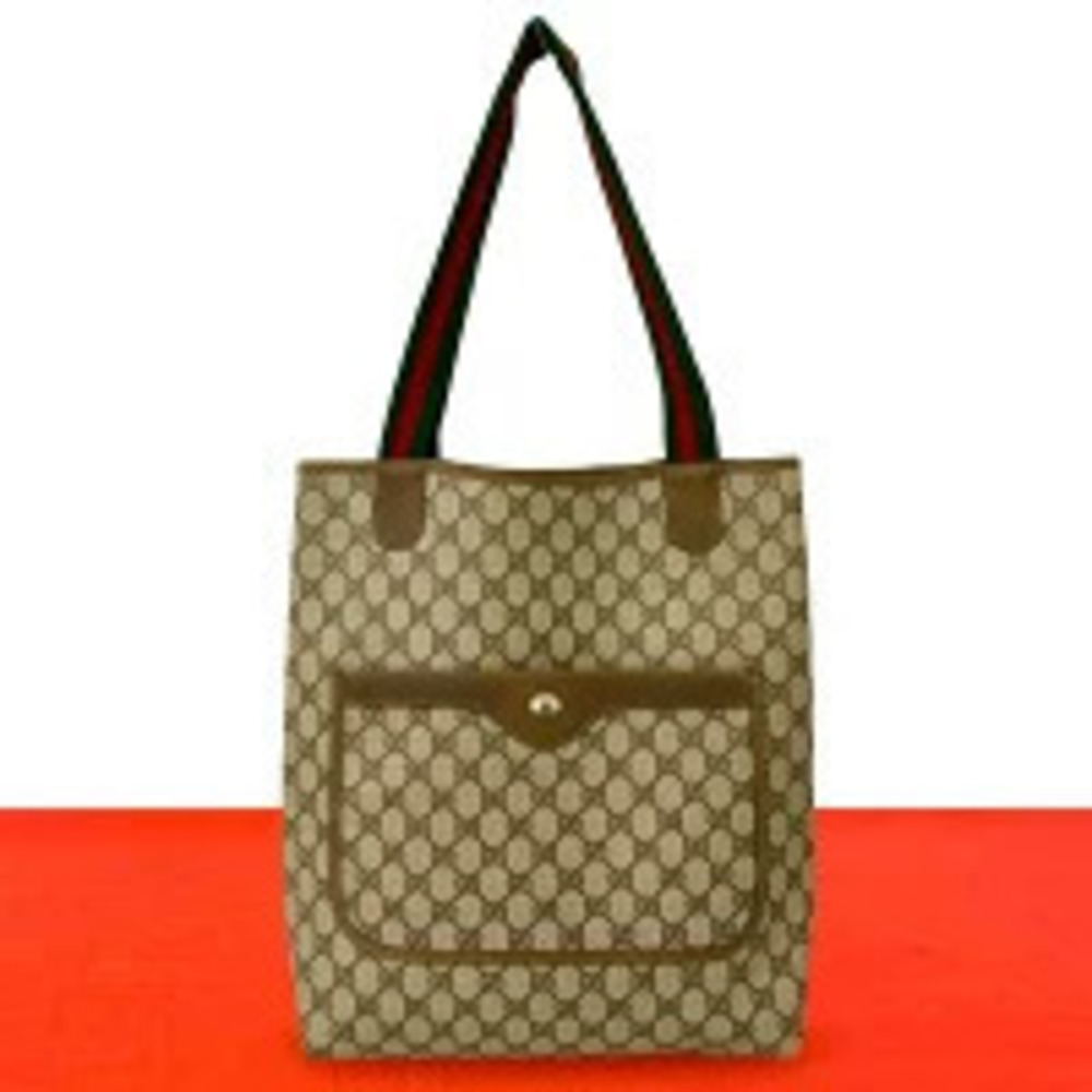 Gucci Sherry GG Leather Hobo Shoulder Bag Brown